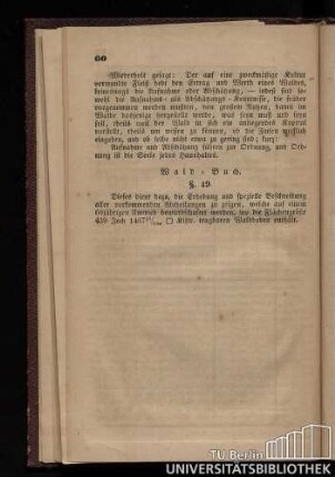 § 49. Wald-Buch