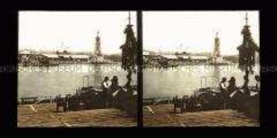 Blick zur Alsterinsel mit Festzelt, Hamburg