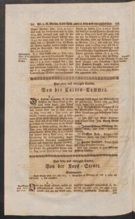 Das drey und vierzigste Capitel. Von der Kopff-Steuer