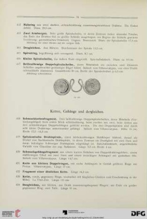 Ketten, Gehänge und dergleichen (Nr. 418-450)