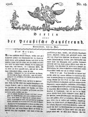 Nr. 18., 31. Mai 1806