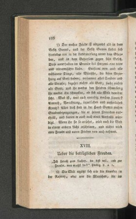 XVIII. Ueber die betrüglichen Freuden.