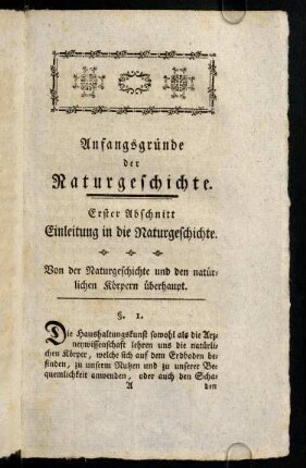 1-54, Anfangsgruende der Naturgeschichte