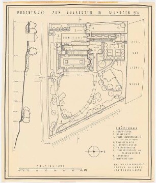 Gartenanlage Kurgarten, Bad Wimpfen: Grundriss mit Erläuterungen 1:200