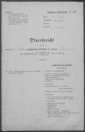 Winnenden mit Breuningsweiler und Hanweiler: Pfarrbericht 1930