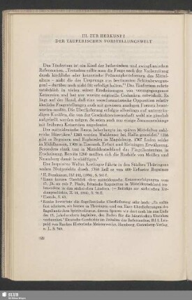 III. Zur Herkunft Der Täuferischen Vorstellungswelt