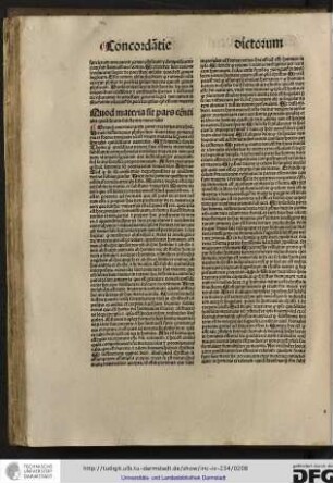 Octavam contrarietatem ponit tractatus circa hoc, utrum diffinitiones phisice sunt materiales ex materia et forma integrate id est utrum materia sit pars essentialis quidditatis naturalis.