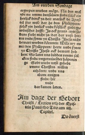 Am dage der Gebort Christi ...