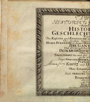 Tabulae historico-genealogicae