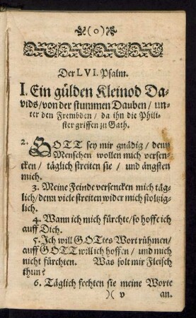 Der LVI. Psalm.