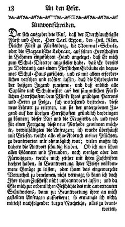 Antwortschreiben.