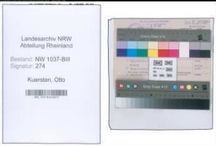 Entnazifizierung Otto Kuersten , geb. (Versicherung)