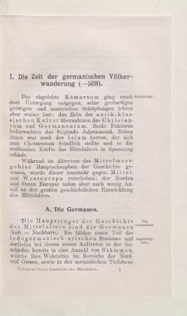 I. Die Zeit der germanischen Völkerwanderung (-568)
