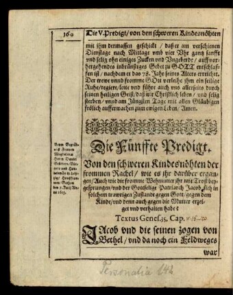 Die Fünffte Predigt.