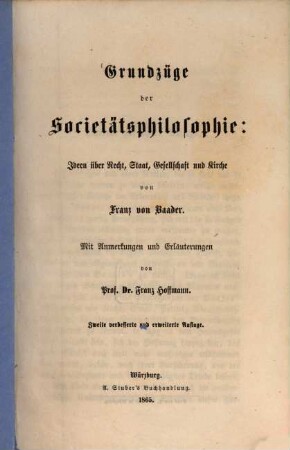 Grundzüge der Societätsphilosophie
