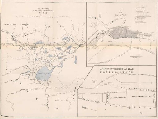 Sketch map of the routes converging upon Shasi