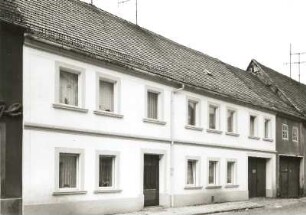 Belgern, Mühlenberger Straße 51. Wohnhaus, Ackerbürgerhaus (1751/1800). Straßenansicht