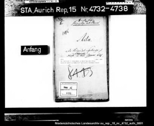 Die dem Siebe J. Schuirmann in Nesse und dem Johann Heinrich Schütz in Neßmersiel gestattete Schankwirtschaft
