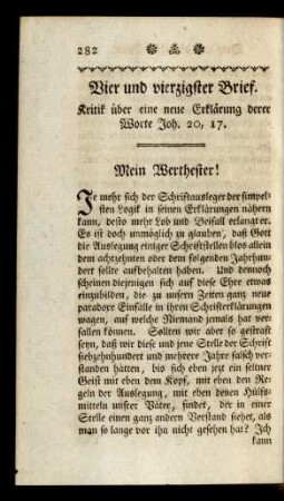 Vier und vierzigster Brief.