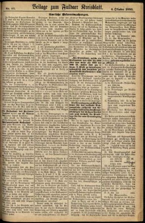 Zweite Ausgabe vom Samstag, den 06. Oktober 1883.