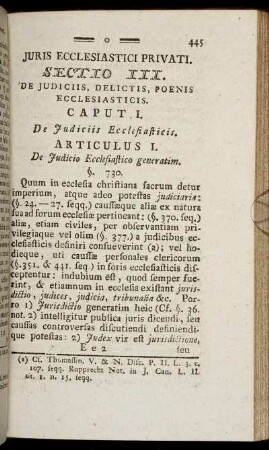 Sectio III. De Judiciis, Delictis, Poenis Ecclesiasticis.