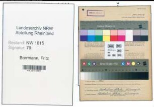 Entnazifizierung Fritz Borrmann , geb. 16.04.1888 (Schmied)