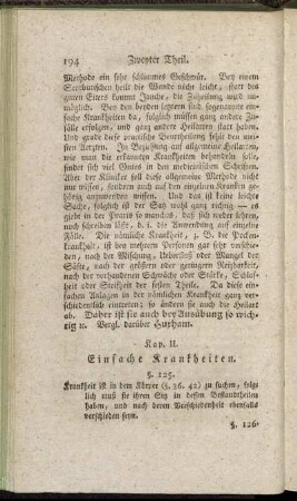 Kap. II. Einfache Krankheiten