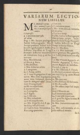 Variarum Lectionum Libellus.