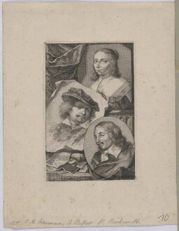 Gruppenbildnis der Anna Maria van Schurman, des Jacob Adriaensz Backer und des Rembrandt