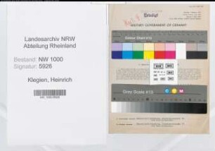 Entnazifizierung Heinrich Klegien, geb. 03.12.1885 (Steuerberater)