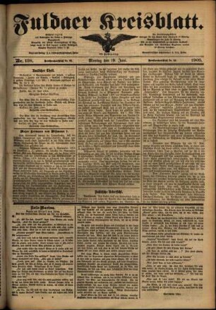 Ausgabe vom Montag, den 19. Juni 1905.