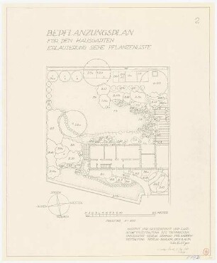 Hausgarten: Pflanzplan 1:100