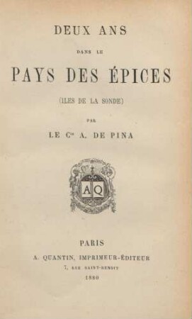 Deux ans dans le pays des épices (Îles de la Sonde)