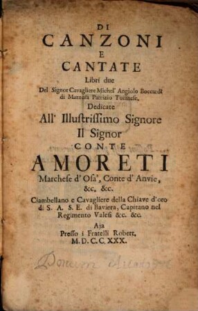 Di Canzoni ... : libri due