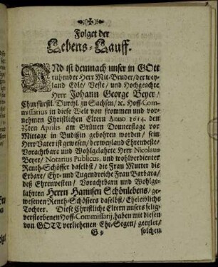 Folget der Lebens-Lauff.