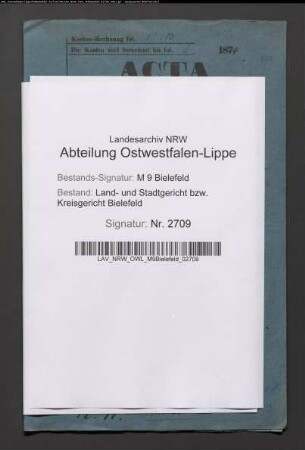 Erblasser: Köckerling, Christoph; Erblasser: Köckerling, Margaretha, geb. Hemkendreis: Testament