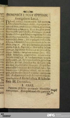 Dominica I. Post Epiphan.
