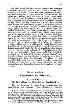 Vierter Abschnitt. Hausindustrie und Heimarbeit