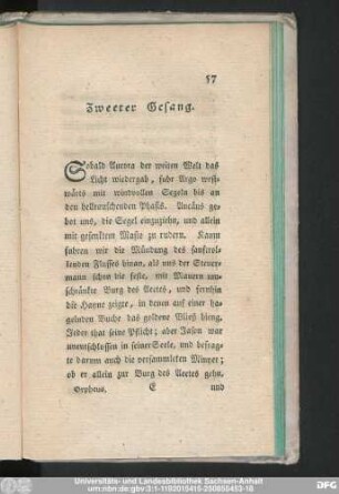 Zweeter Gesang.