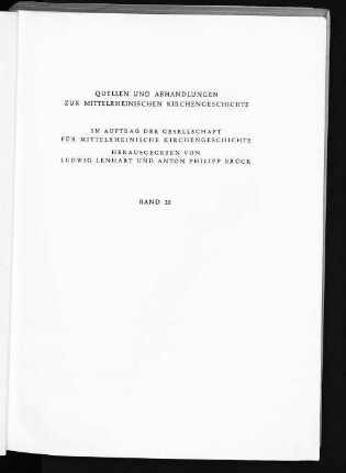 Philipp Karl von Eltz : Kurfürst von Mainz, Erzkanzler des Reiches (1732 - 1743) ; Studien zur kurmainzischen Reichs- u. Innenpolitik