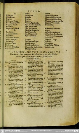 Index Secundus Theologicus