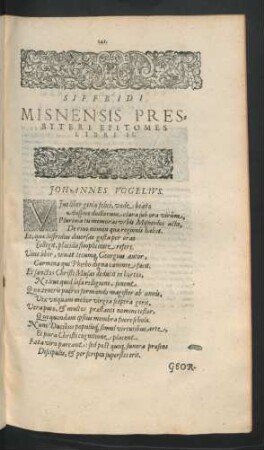 Siffridi Misnensis Presbyteri Epitomes Libri II.