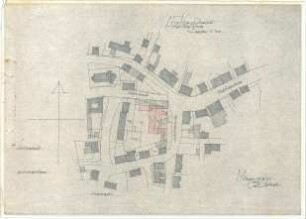 Gsaenger, Gustav; Augsburg - Pfersee (Bayern); Ev. St. Pauls Kirche - Ausführungsplan (Lageplan)
