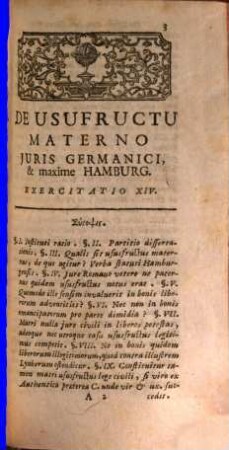 Jo. Gottl. Heineccii ... Opusculorum variorum Sylloge : Olim Seorsum Editorum, iam in hunc fasciculum collectorum. 2