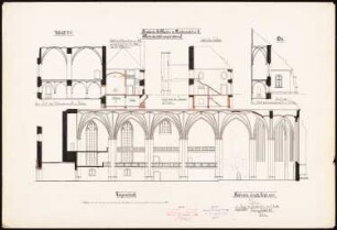 Domkirche St. Marien, Fürstenwalde/Spree Wiederherstellung: Längs- und Querschnitte