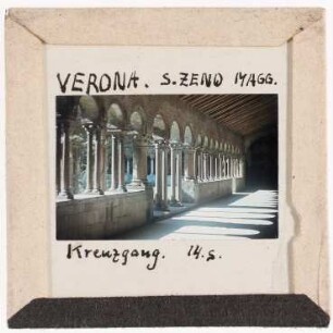 Verona: San Zeno Maggiore, Kreuzgang (Foto 1944)