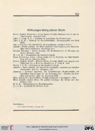Abkürzungen häufig zitierter Werke