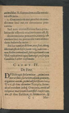 Caput IV. De Fine.