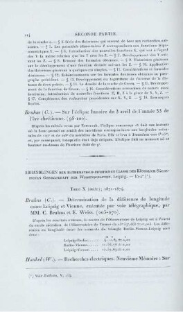 Abhandlungen der mathematisch-physikalischen Classe der Königlich Sächsischen Gesellschaft der Wissenschaften.