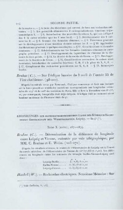 Abhandlungen der mathematisch-physikalischen Classe der Königlich Sächsischen Gesellschaft der Wissenschaften.